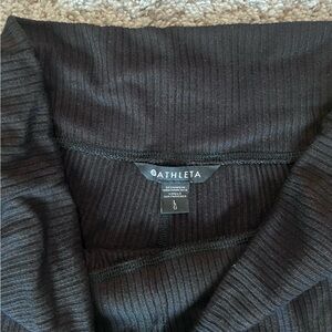 Athleta Charcoal/Black Ribbed Pants